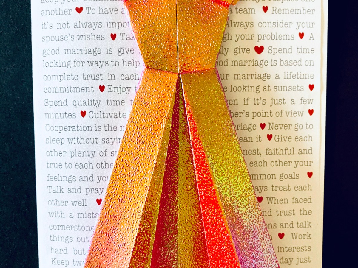 A Tale of Two Bridal Shower Cards: Part 1 (The Origami&nbsp;Dress)