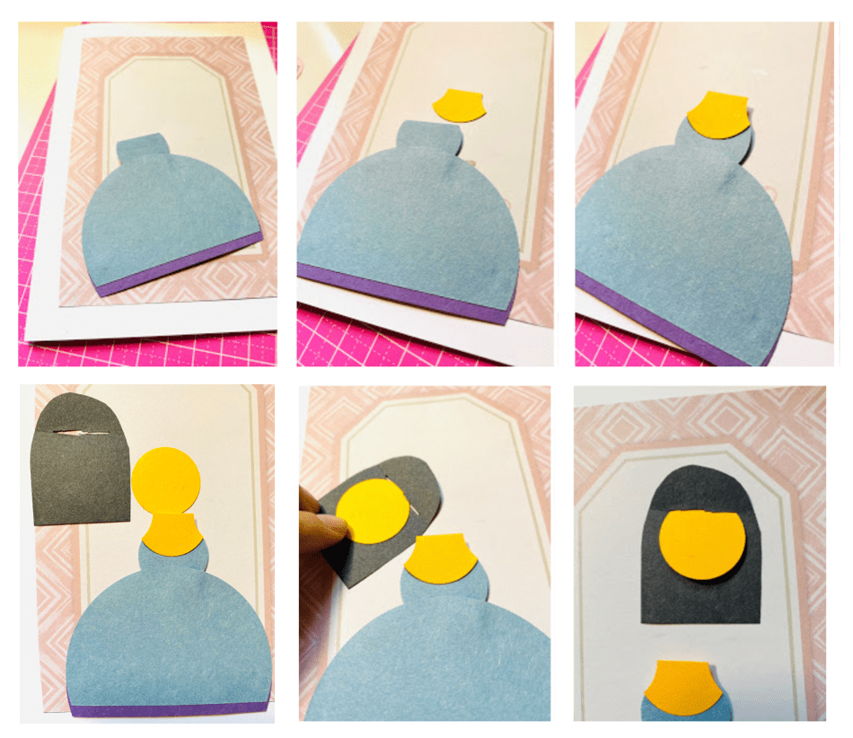 This is the steps required to make the paper princess card