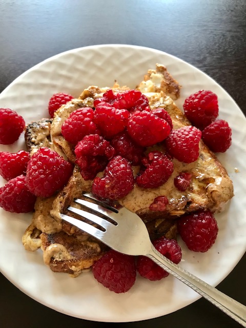 Raspberry French Toast for One